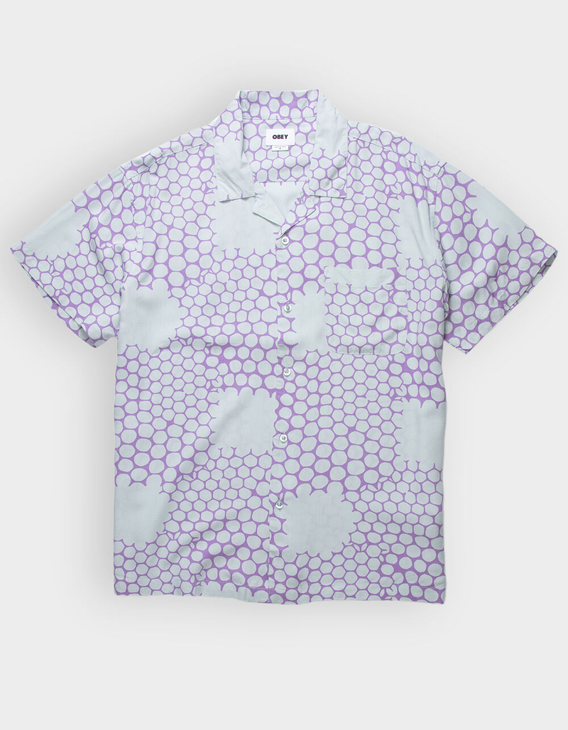 OBEY Honeycomb Mens Button Up Shirt image number 0