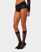 EDIKTED Estella Sheer Lace Micro Shorts image number 2