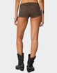 EDIKTED Leopard Printed Micro Denim Shorts image number 5
