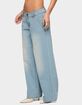 EDIKTED Petite Cory Striped Low Rise Baggy Jeans image number 2