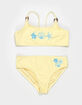 DAMSEL Girls Textured Embroidered Bralette Bikini Set image number 2
