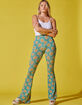 FULL TILT 70s Floral Flared Pants image number 1