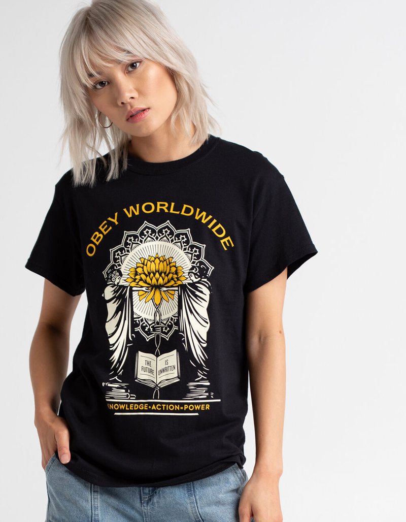 OBEY Knowledge Womens Oversized Tee image number 0