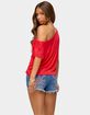 EDIKTED Amora Off Shoulder Sheer Top image number 3