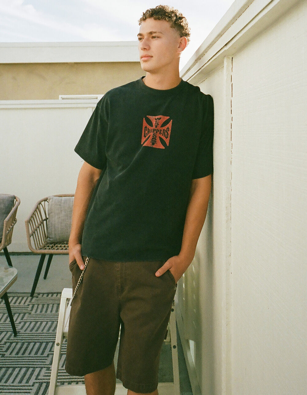 WEST COAST CHOPPERS Script Mens Tee - WASHED BLACK | Tillys