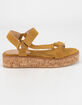 MI.IM Alison Cork Womens Mustard Platform Sandals image number 2