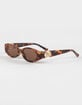 RSQ Rectangle Rose Tort Sunglasses image number 1