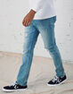 RSQ Mens Slim Light Vintage Flex Ripped Jeans image number 3