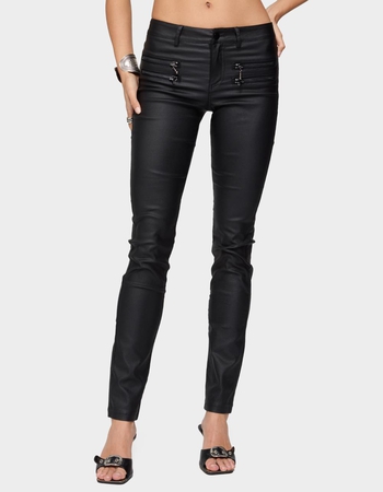 EDIKTED Kaede Faux Leather Skinny Jeans Primary Image