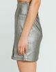 FREE PEOPLE Holding Onto A Dream Coated Silver Mini Skirt image number 3