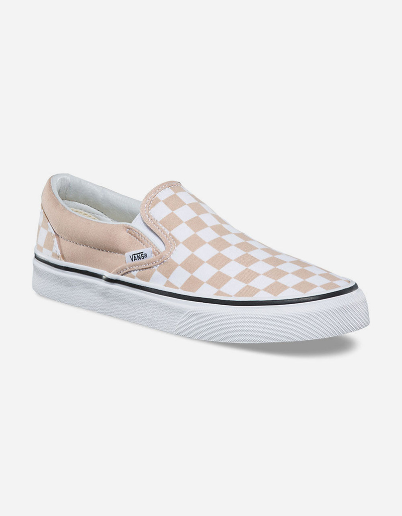 VANS Checkerboard Frappe & True White Classic Slip-On Womens Shoes image number 1