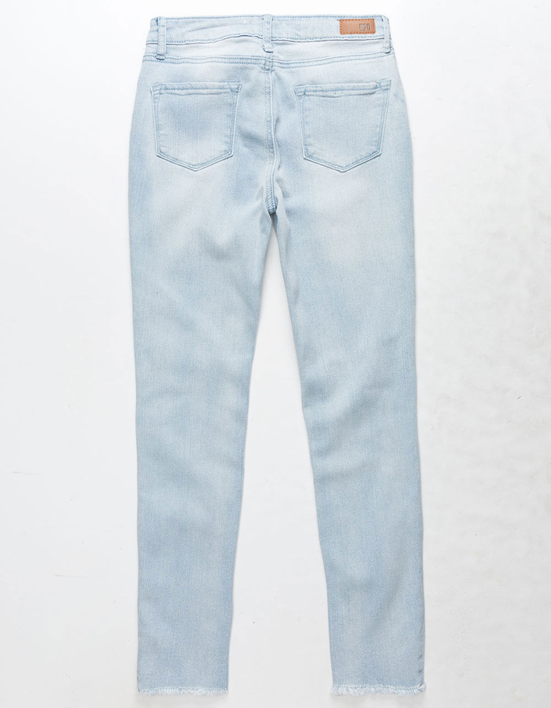 RSQ Cali High Rise Crop Light Wash Girls Skinny Jeans image number 4