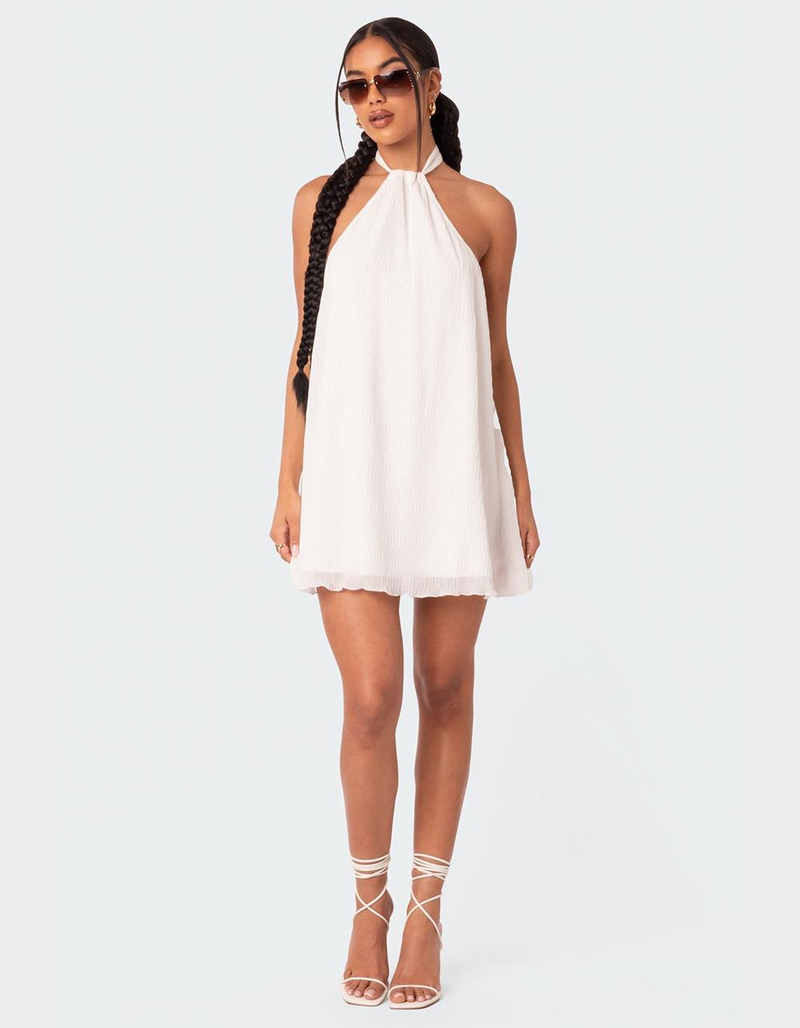 EDIKTED Palma Open Back Halter Mini Dress image number 0