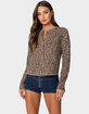 EDIKTED Leopard Printed Knit Cardigan image number 1