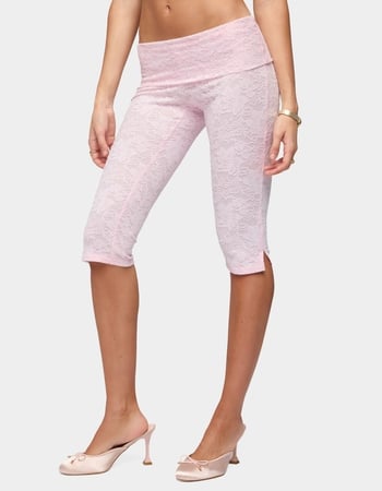 EDIKTED Talisa Foldover Lace Capri Leggings Alternative Image