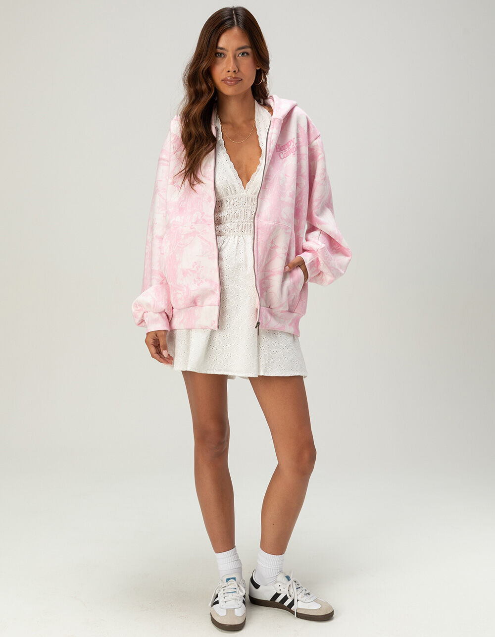 HAPPY CAMP3R Pink Camo Womens Zip-Up Hoodie - PINK COMBO | Tillys