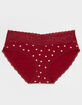 FULL TILT Stretch Cotton Lace Trim Hipster Panties image number 1