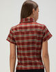 DICKIES Plaid Womens Button Up Shirt image number 4