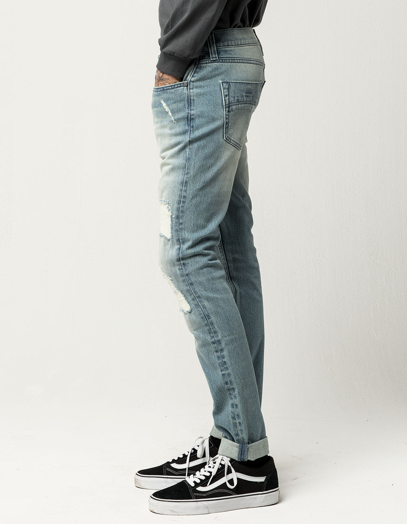 RSQ Seattle Mens Skinny Tapered Ripped Jeans image number 2