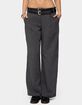 EDIKTED Andy Double Belt Straight Leg Tailored Pants image number 1
