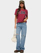 EDIKTED Juju Distressed Low Rise Baggy Jeans image number 5