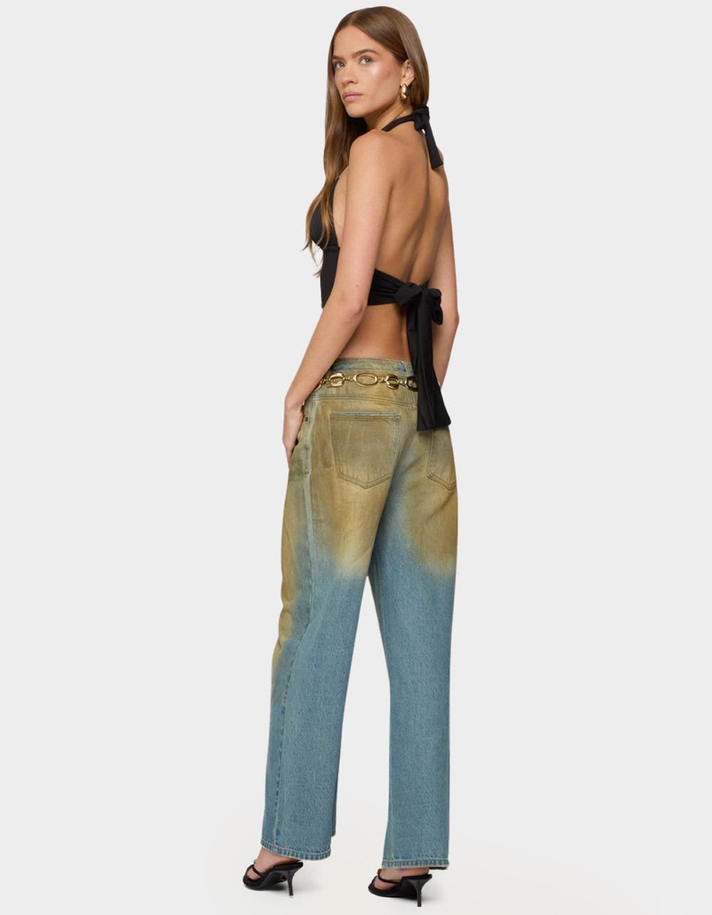 EDIKTED Aiva Backless Plunge Neck Halter Top image number 3