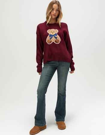 RSQ Womens Bear Sweater Alternative Image