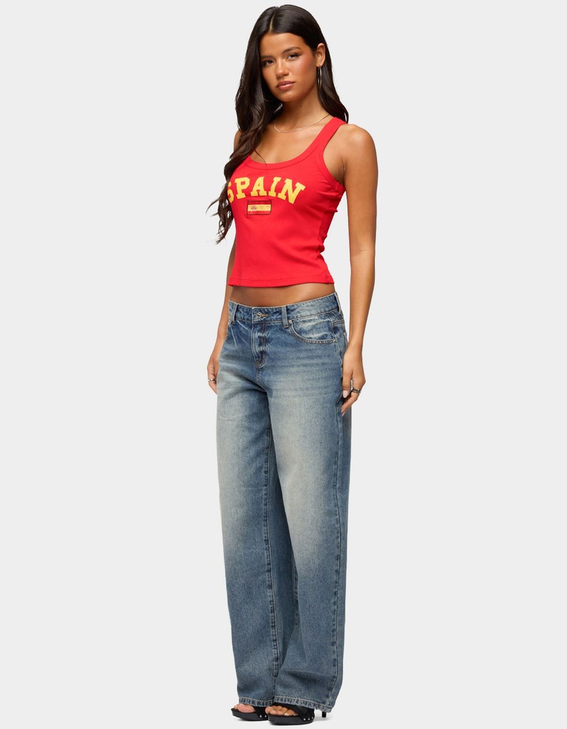 EDIKTED Spain Ribbed Tank Top image number 3