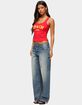 EDIKTED Spain Ribbed Tank Top image number 4