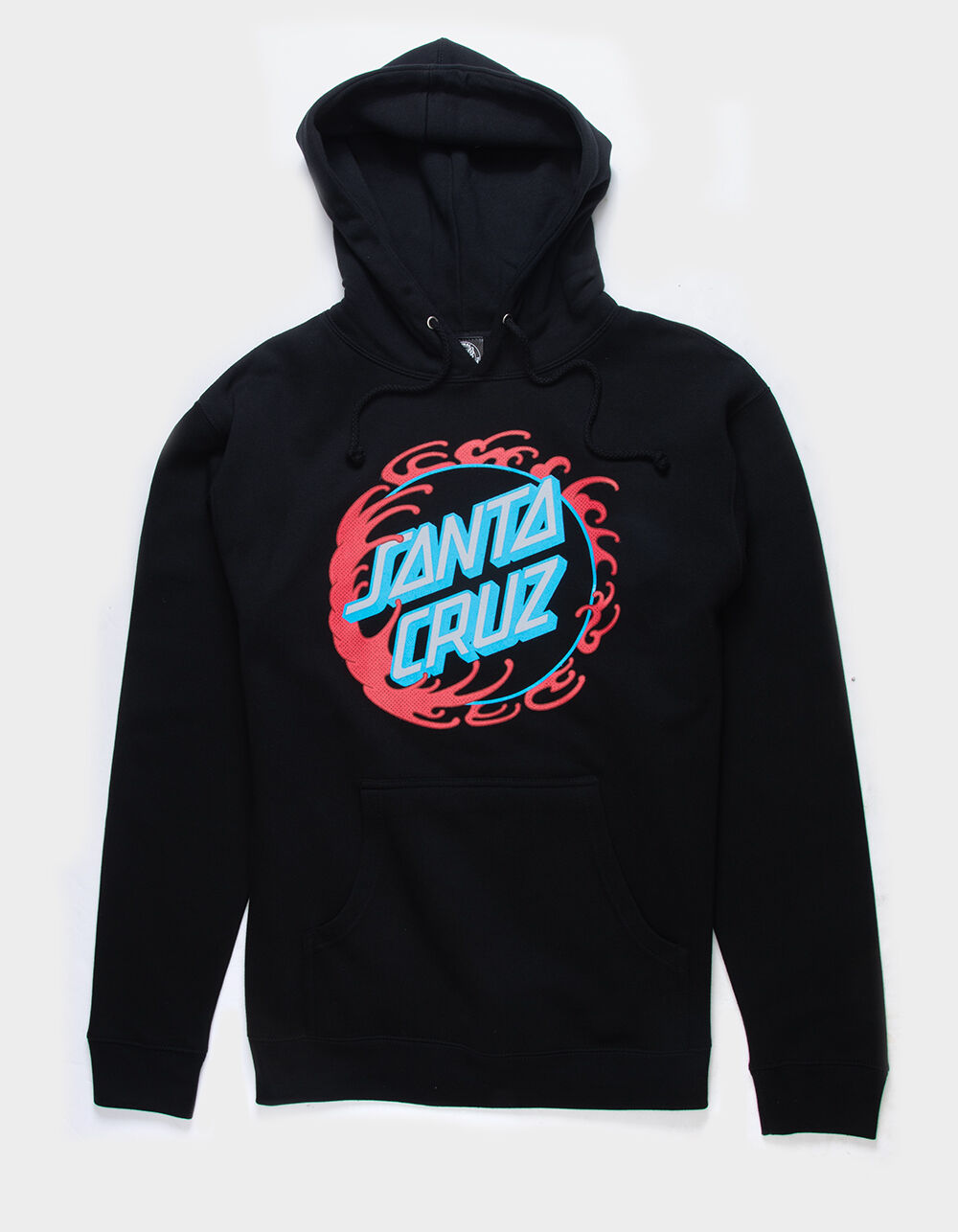 SANTA CRUZ Tidal Dot Mens Fleece Hoodie - BLACK - XXL | Tillys