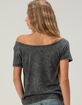 WEST COAST CHOPPERS Skull And Wings Womens Off The Shoulder Tee image number 4