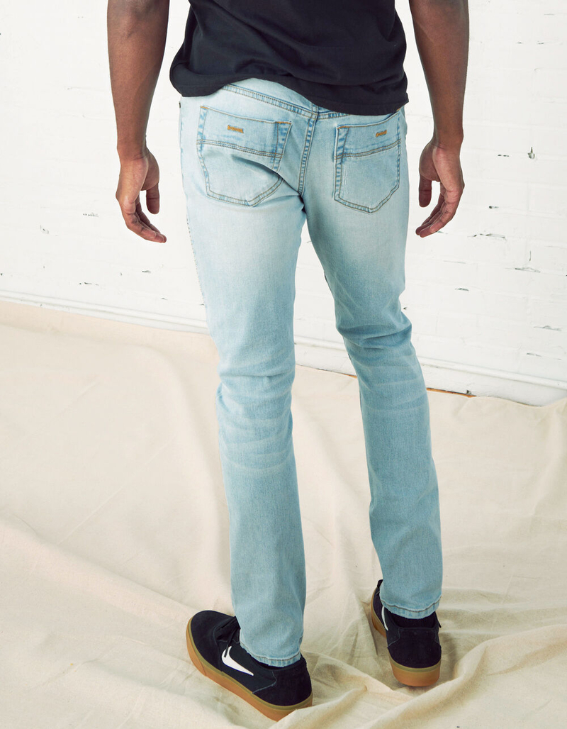 RSQ Mens Slim Taper Light Wash Jeans image number 3