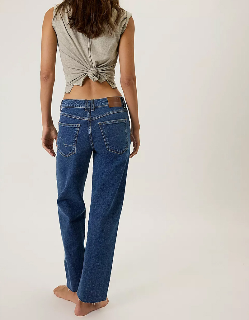 FREE PEOPLE Risk Taker Womens Mid Rise Straight Jeans image number 2