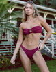 FULL TILT Textured Ring Bandeau Bikini Top image number 7