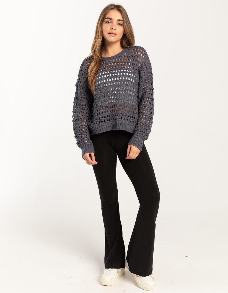 FULL TILT Essentials Open Knit Womens Pullover Sweater image number 1