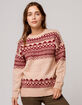 SKY AND SPARROW Fair Isle Womens Tunic Sweater image number 1