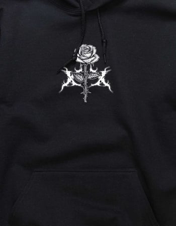 ROSE Grunge Rose Unisex Hoodie Alternative Image