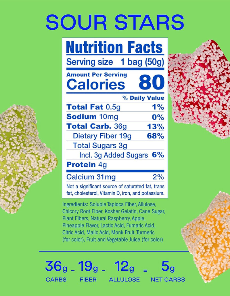 BEHAVE Sour Stars Gummy Candy image number 4