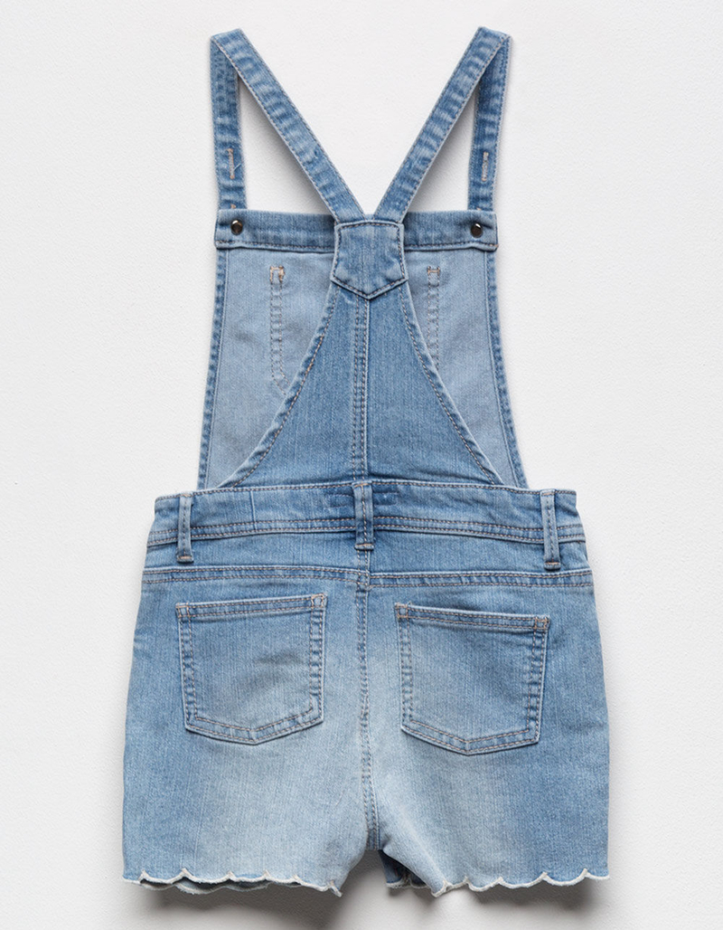 LOVE FIRE Embroidered Denim Girls Shortalls image number 1