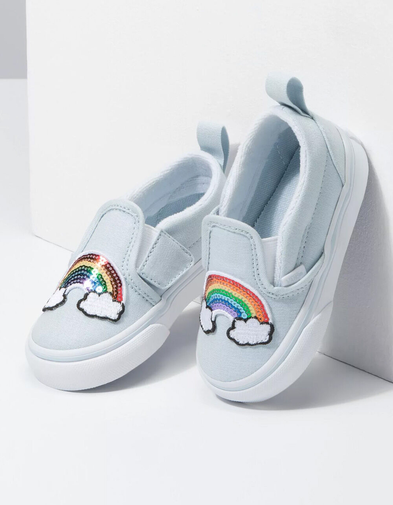 VANS Sequin Patch Toddler Slip-On V Sneakers image number 3