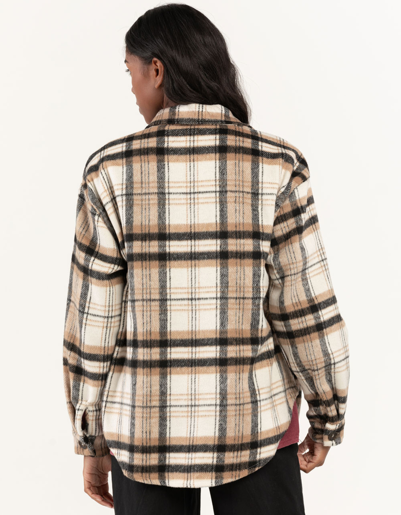 LOVE TREE Plaid Womens Shacket  image number 2