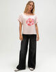 RSQ Womens Off The Shoulder Hibiscus Tee image number 2