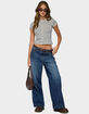 EDIKTED Bonita Striped Button Up Top image number 5