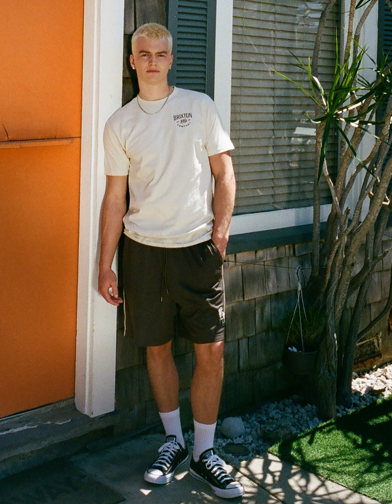 RSQ Mens Embroidered Mesh Shorts image number 4