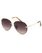 DIFF EYEWEAR Lenox Gold & Sea Tortoise Sunglasses image number 1