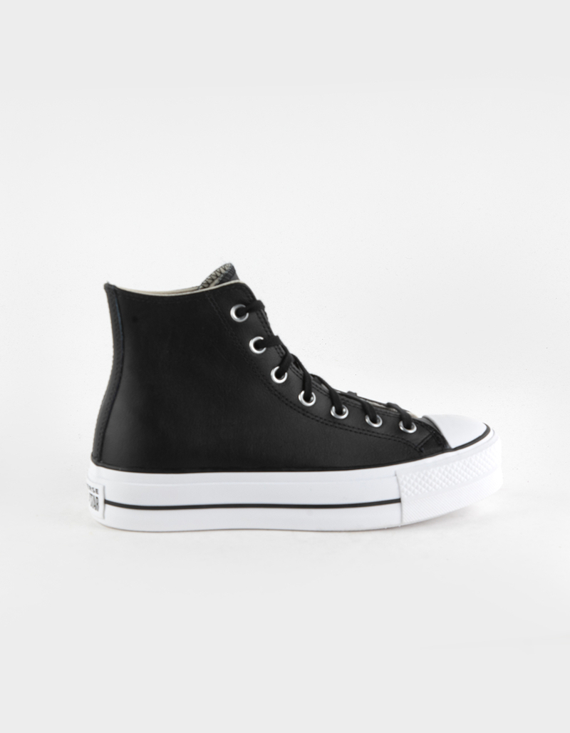 CONVERSE Chuck Taylor All Star Lift Platform Leather High Top Womens Shoes image number 1