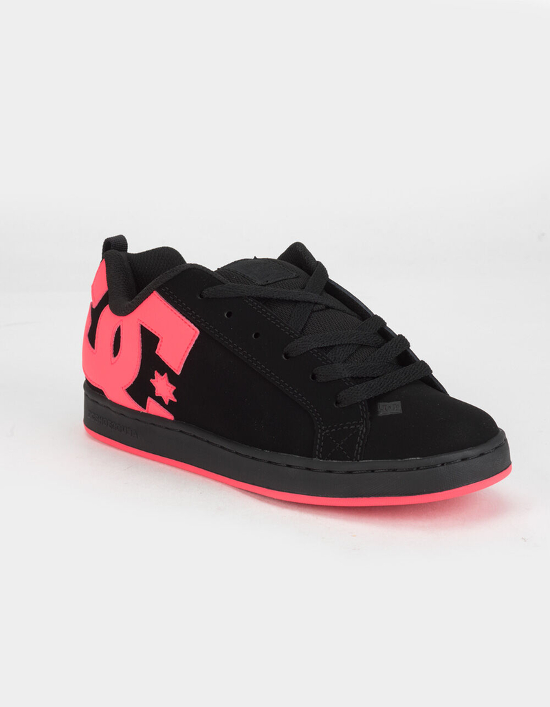 DC SHOES Court Graffik Womens Black & Hot Pink Shoes image number 1