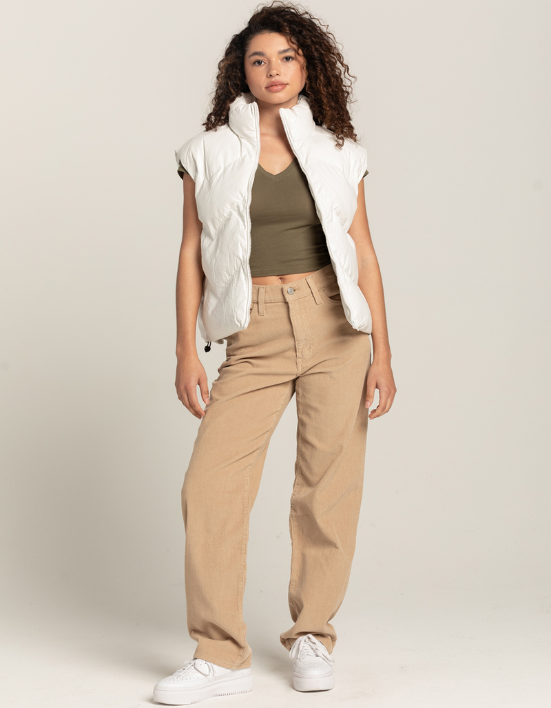 KNOW ONE CARES Womens Puffer Vest image number 3