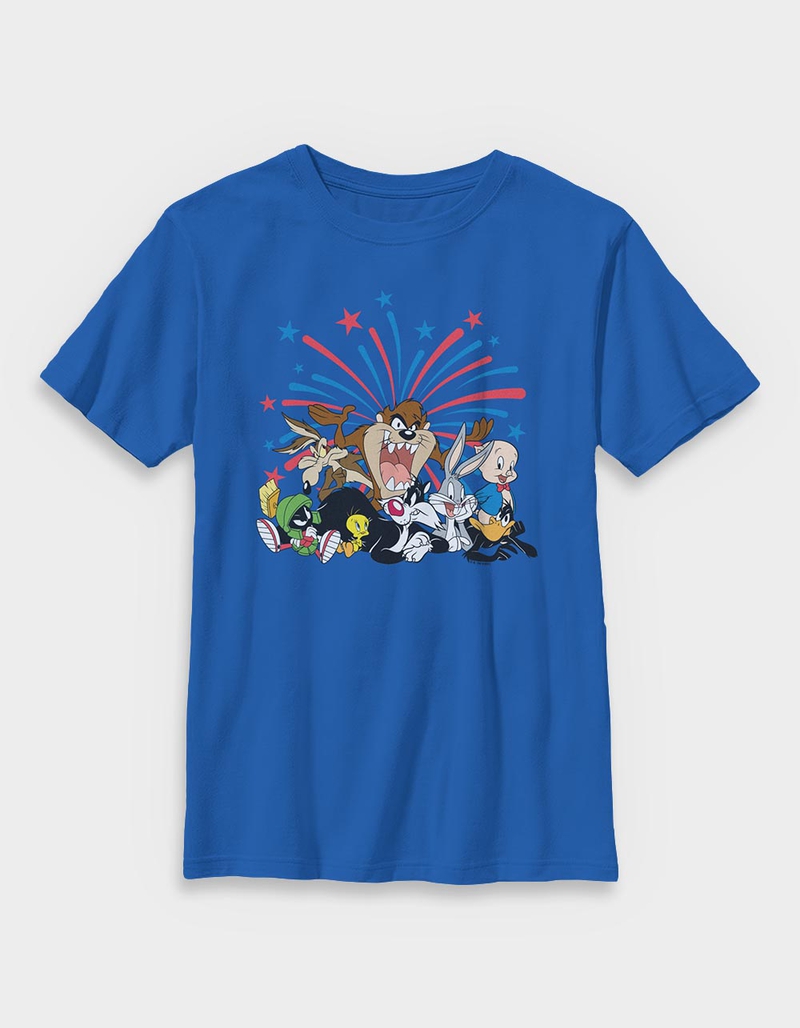 LOONEY TUNES Group Fireworks Unisex Kids Tee image number 0