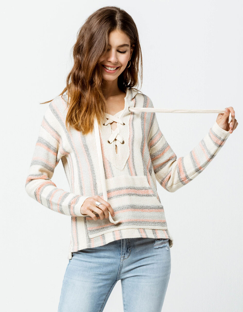 RIP CURL My Tide Off White Womens Poncho Top image number 0